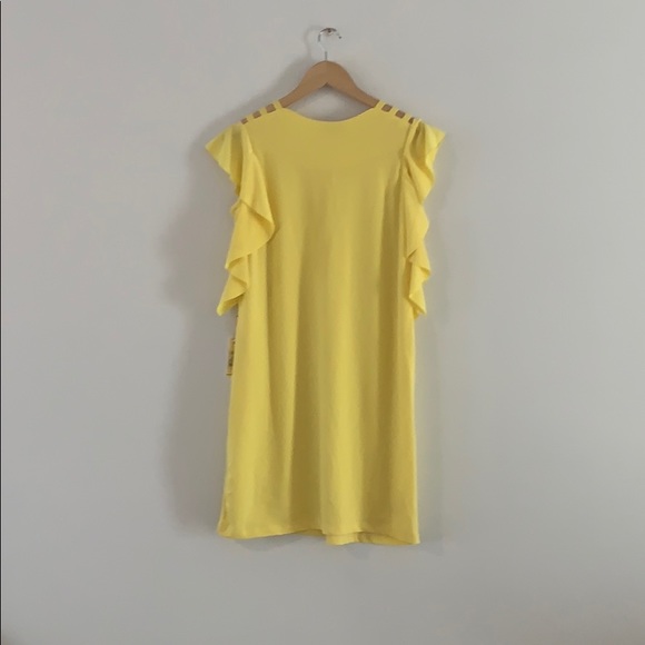 Ladies sleeveless dress, yellow - Picture 2 of 4